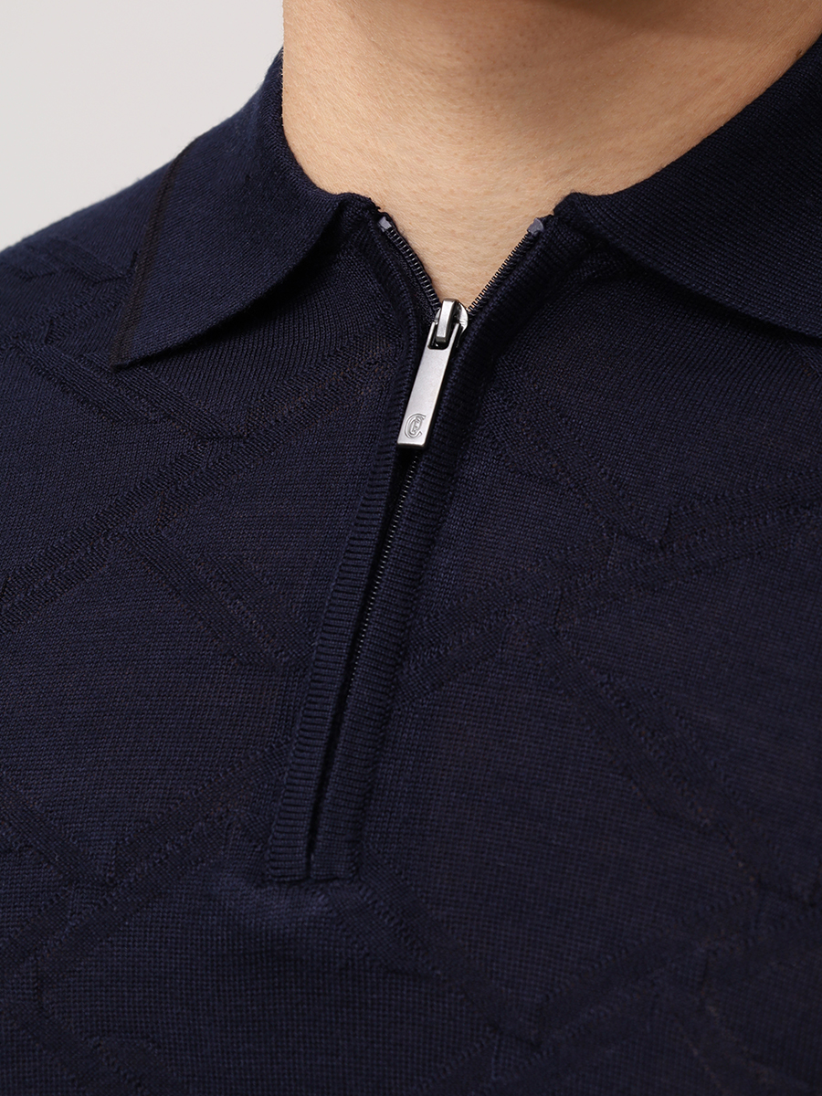 Поло из тенселя и шерсти