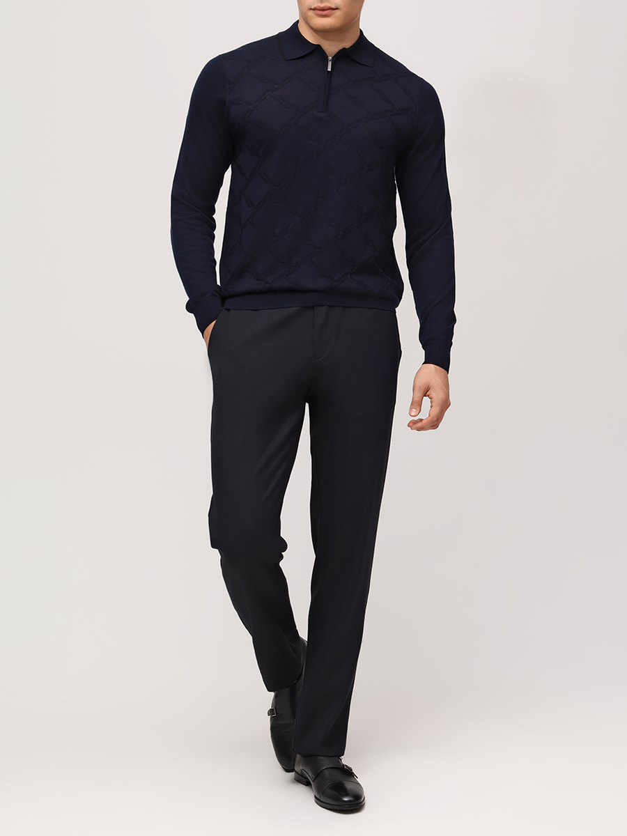 Поло из тенселя и шерсти