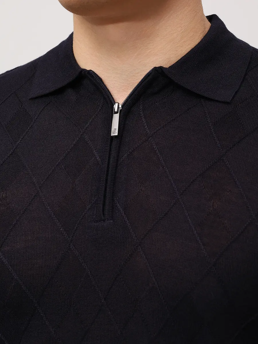 Поло из тенселя и шерсти