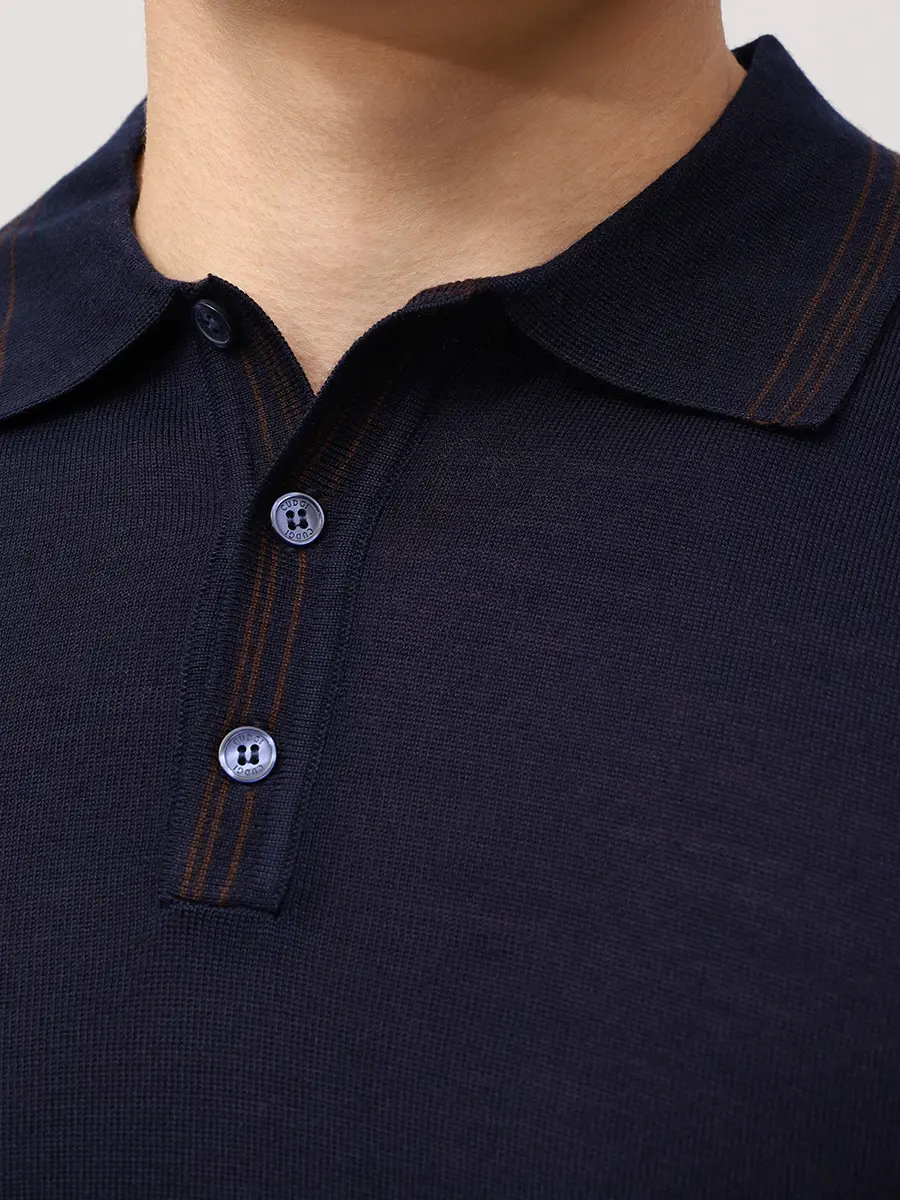 Поло из тенселя и шерсти