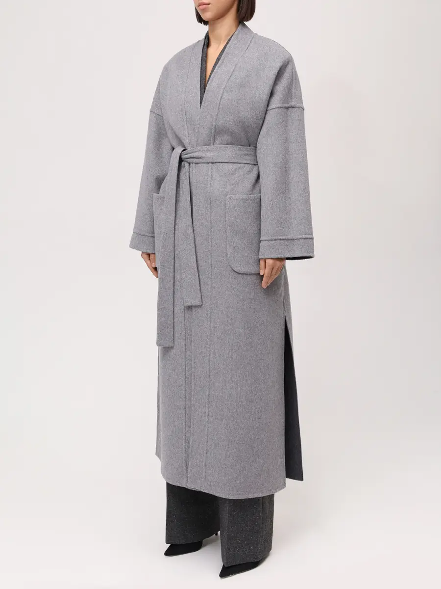 Пальто-кимоно двустороннее из кашемира