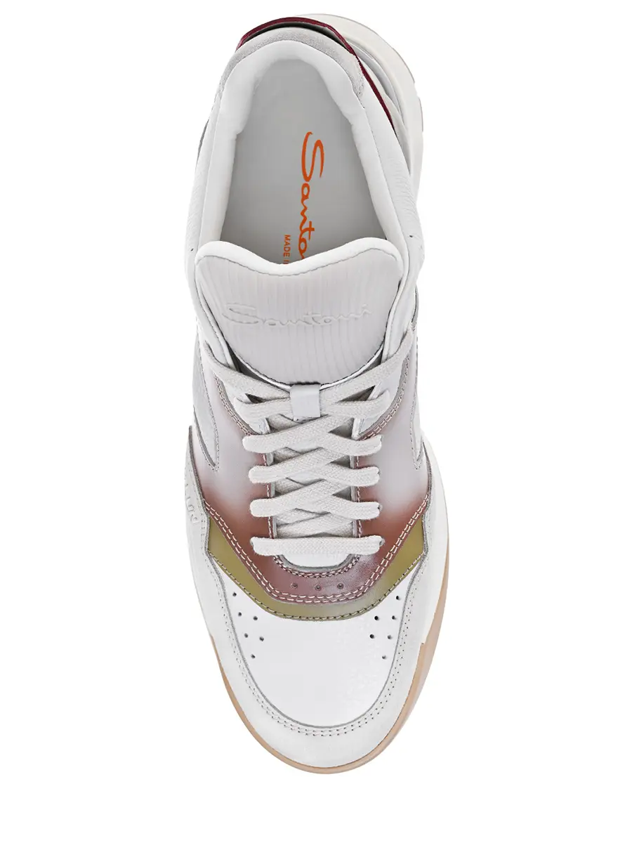 Кроссовки кожаные