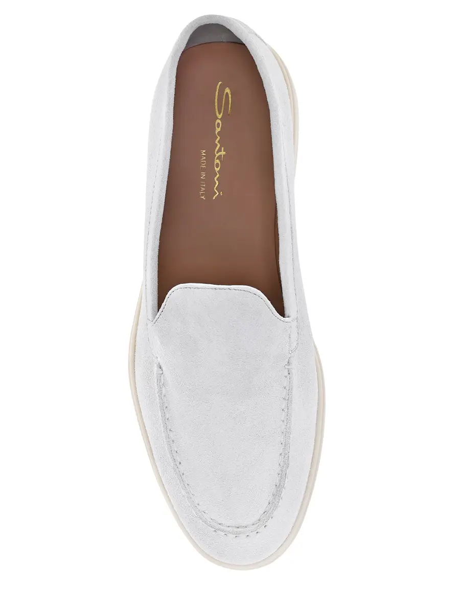 Лоферы замшевые