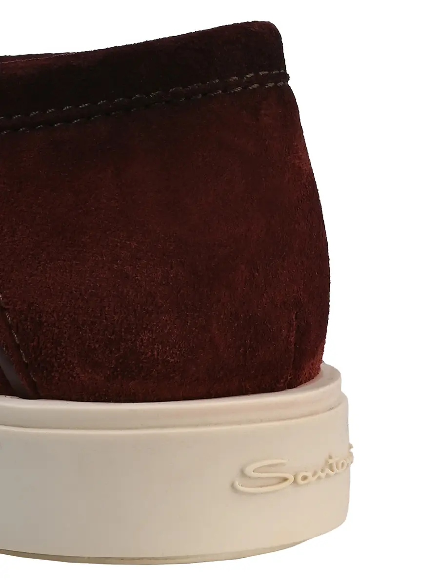 Лоферы замшевые