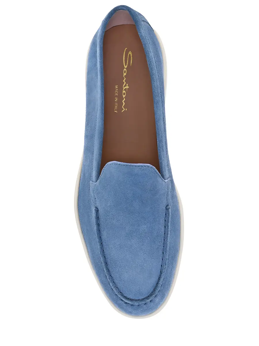 Лоферы замшевые