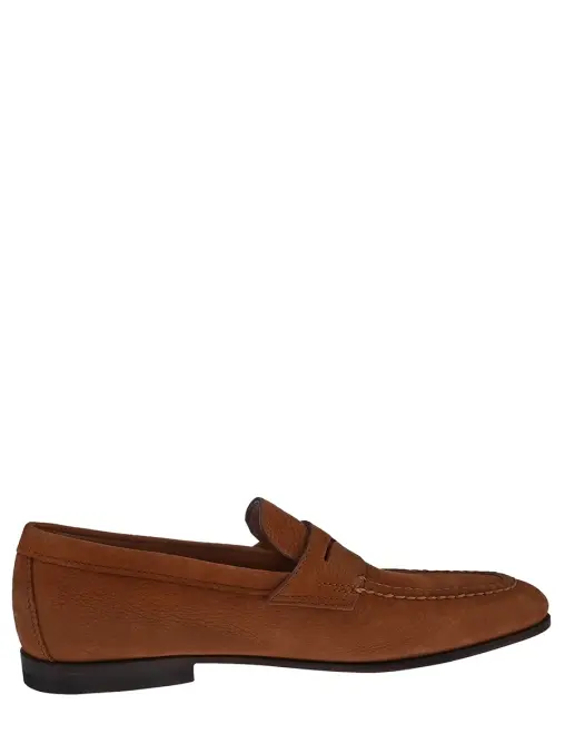 Лоферы из нубука SANTONI