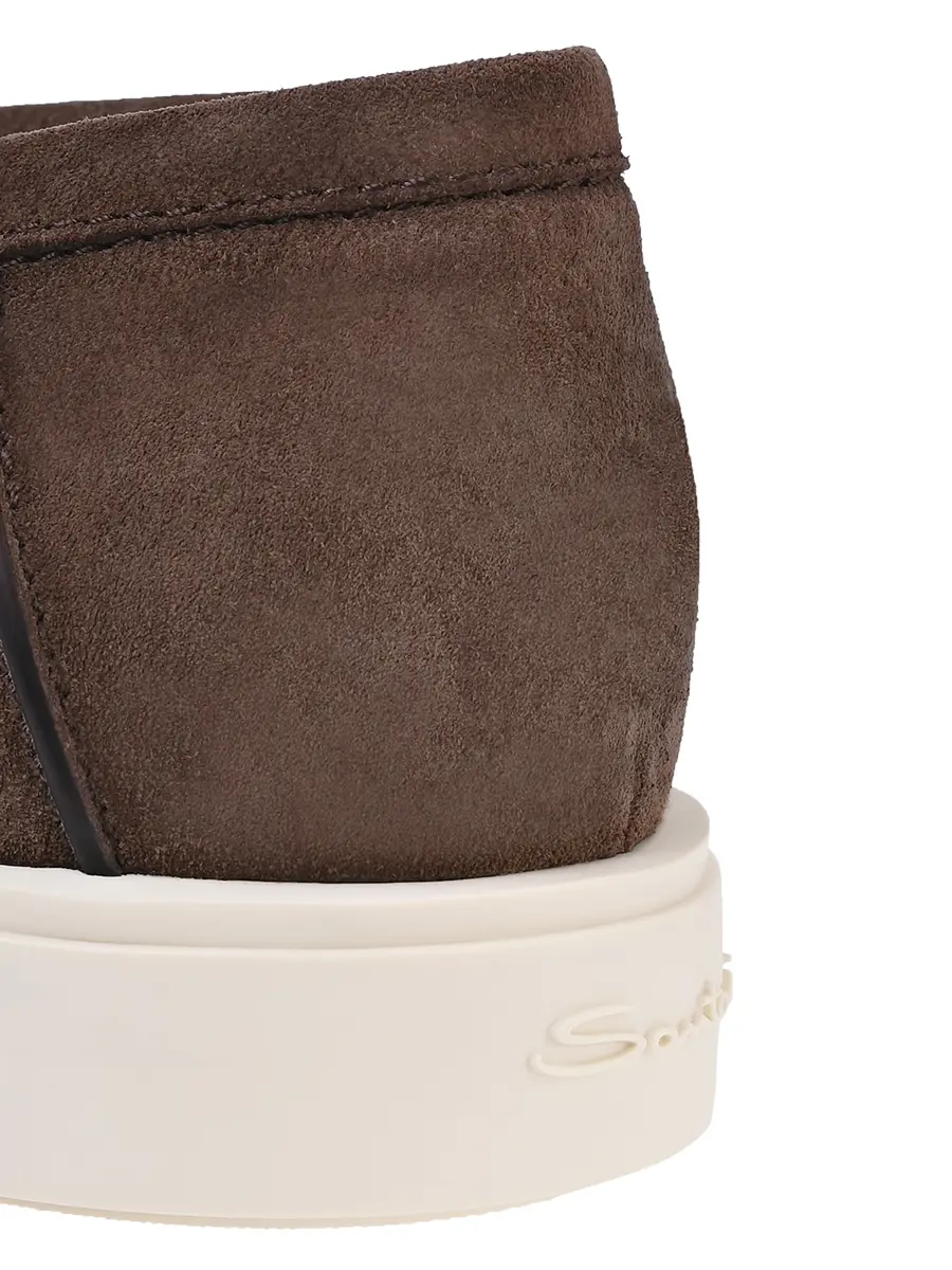 Лоферы замшевые