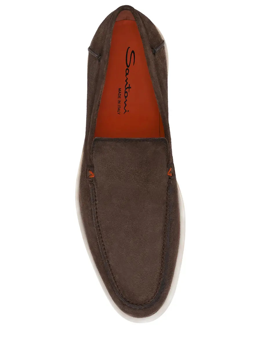 Лоферы замшевые