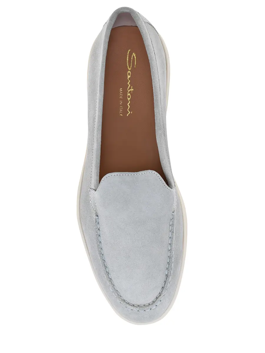 Лоферы замшевые