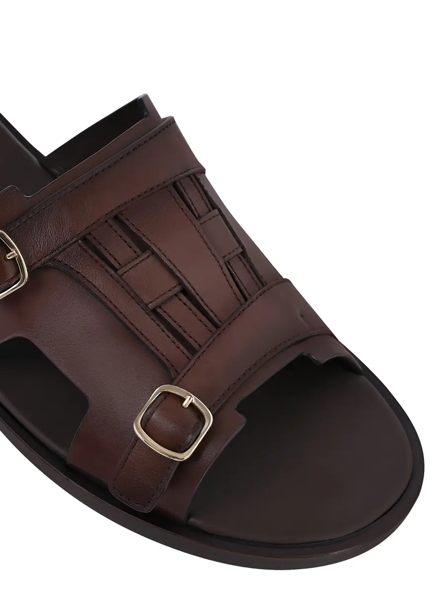 Шлепанцы кожаные