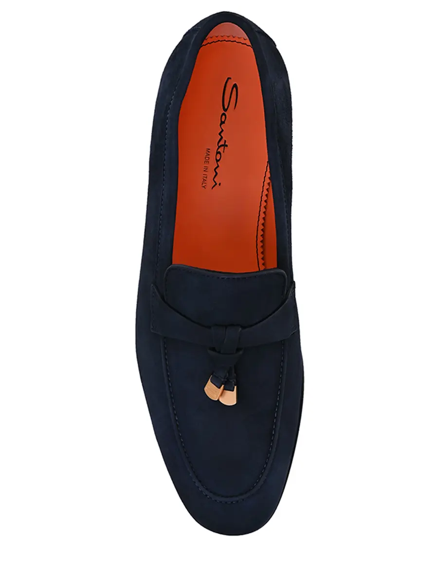 Лоферы замшевые