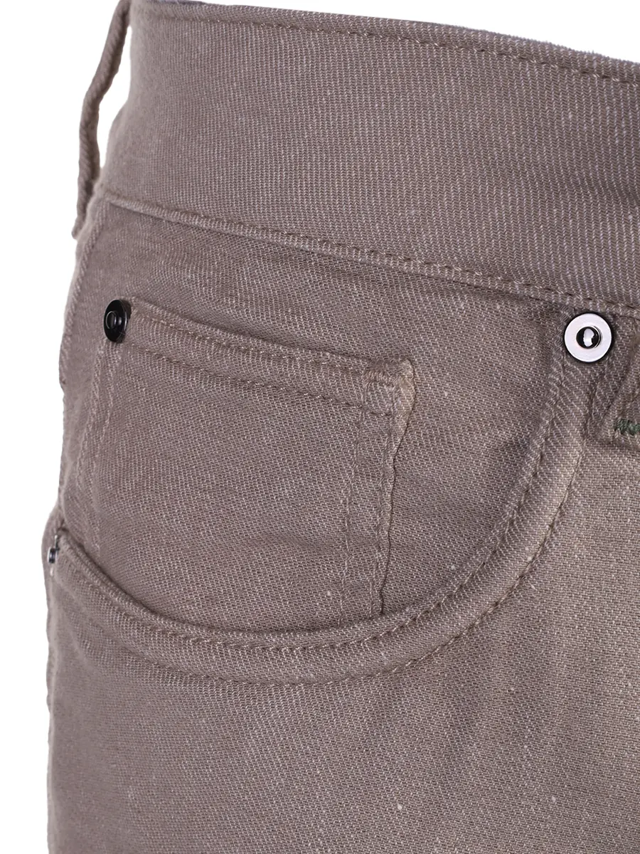 Джинсы из хлопка и льна