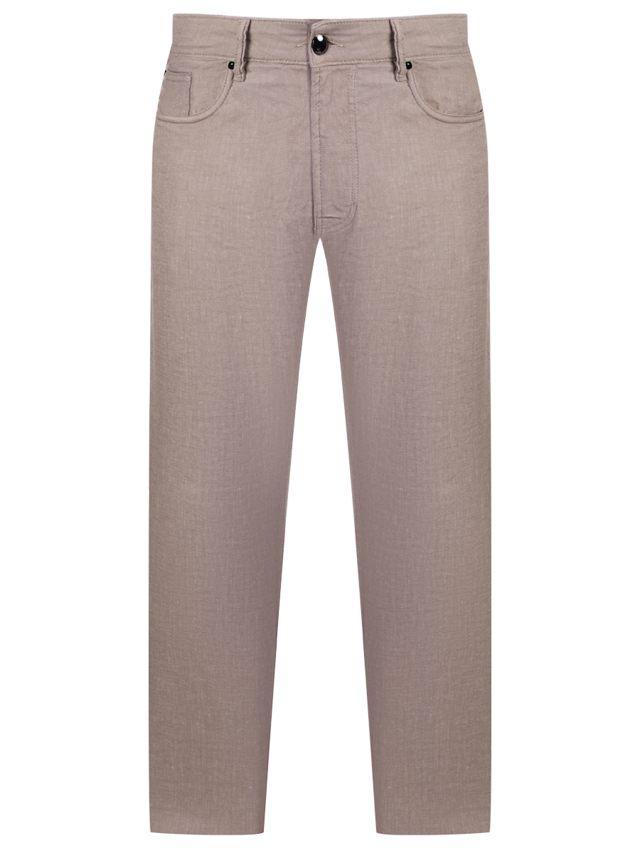 Джинсы из хлопка и льна