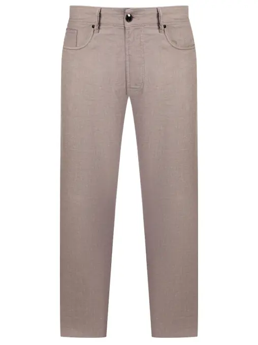 Джинсы из хлопка и льна PAL ZILERI