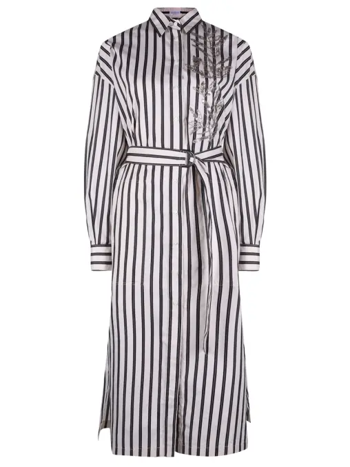 Платье из хлопка и шелка BRUNELLO CUCINELLI