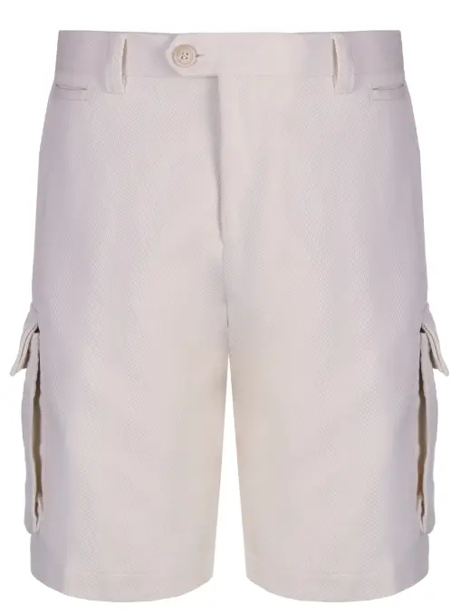 Шорты из хлопка и льна BRUNELLO CUCINELLI