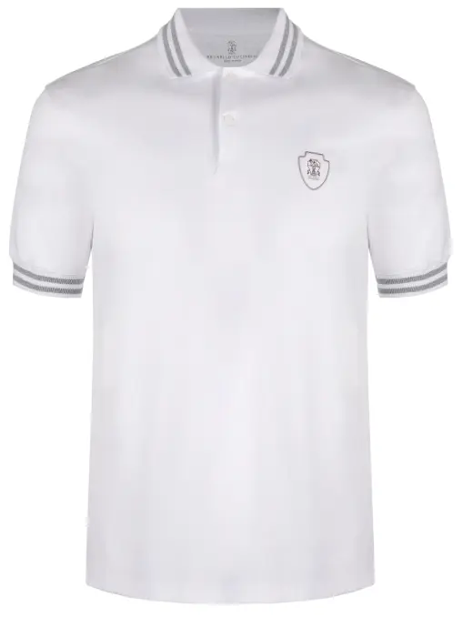 Поло хлопковое BRUNELLO CUCINELLI