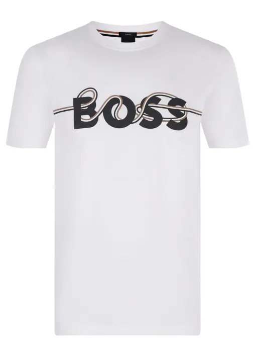 Футболка Slim Fit хлопковая BOSS