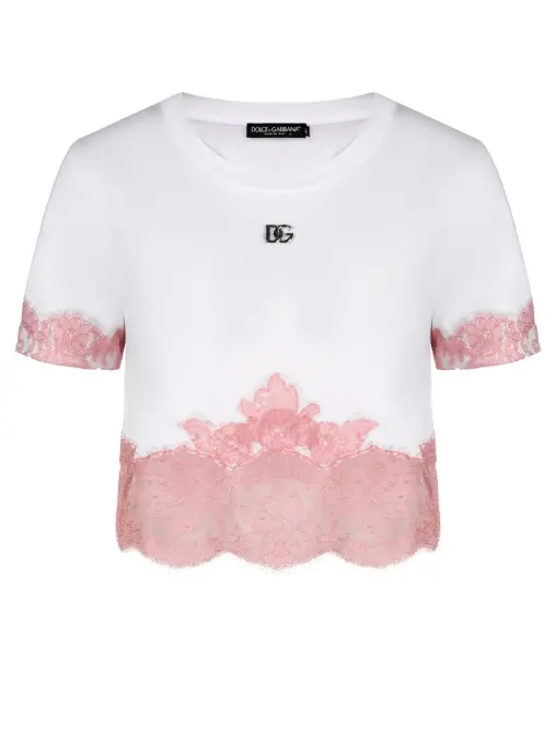 Футболка c кружевом DOLCE & GABBANA