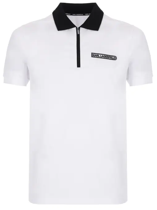 Поло хлопковое KARL LAGERFELD