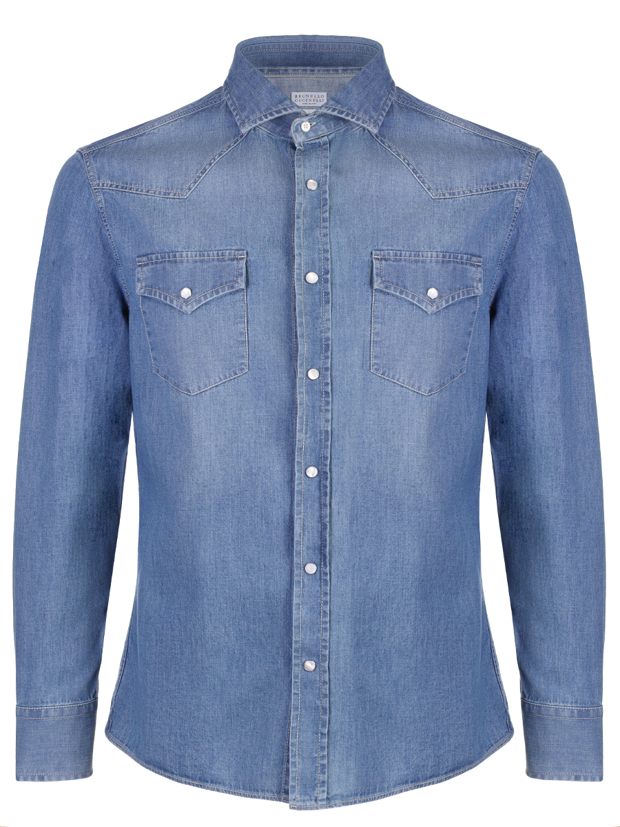 Рубашка Regular Fit джинсовая