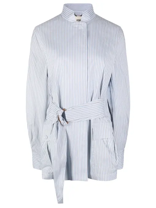 Блуза из хлопка и шелка FENDI