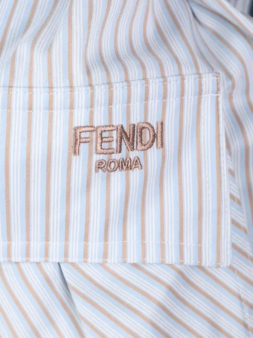 Блуза из хлопка и шелка FENDI