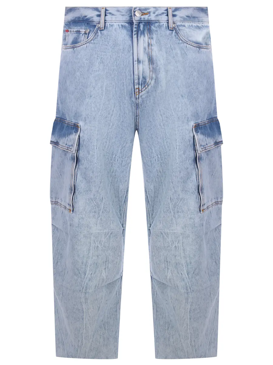 Джинсы-карго хлопковые