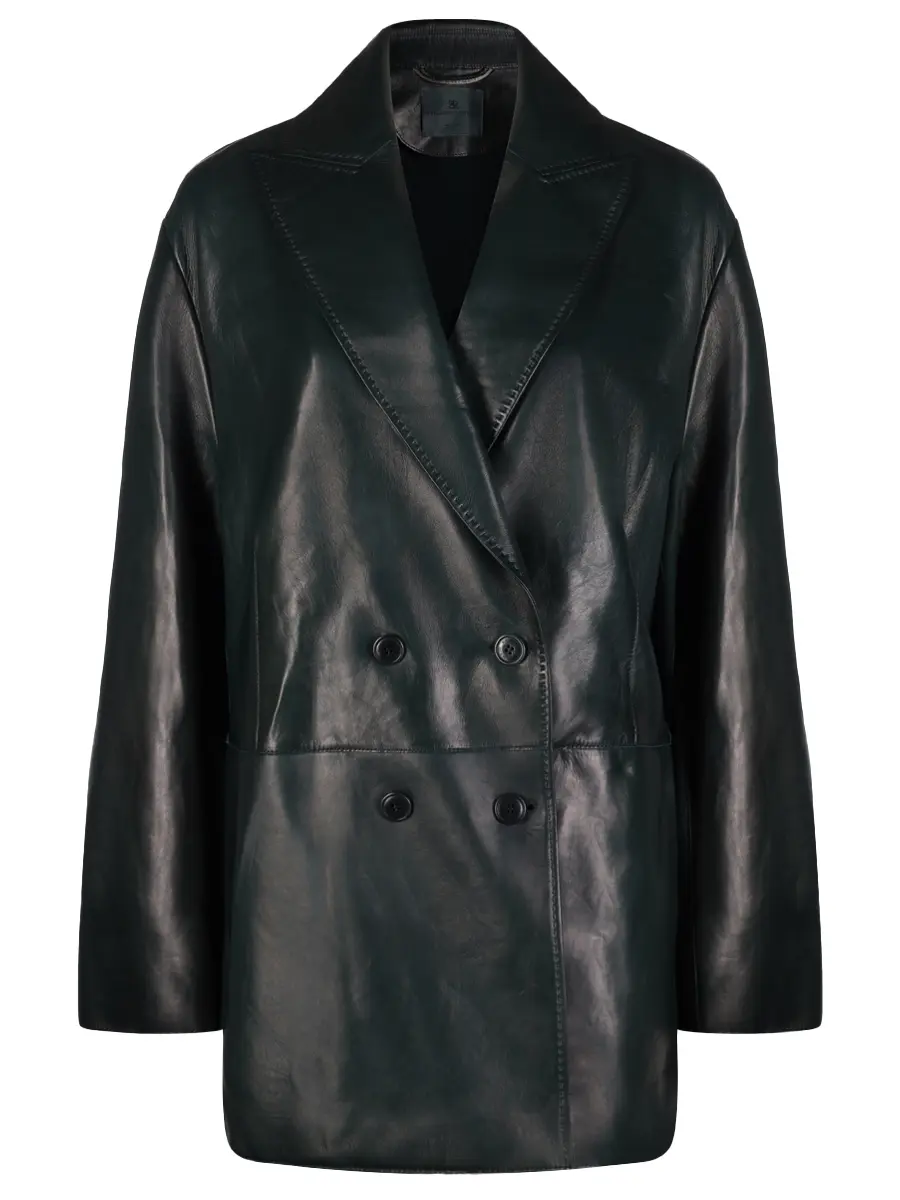 Плащ кожаный