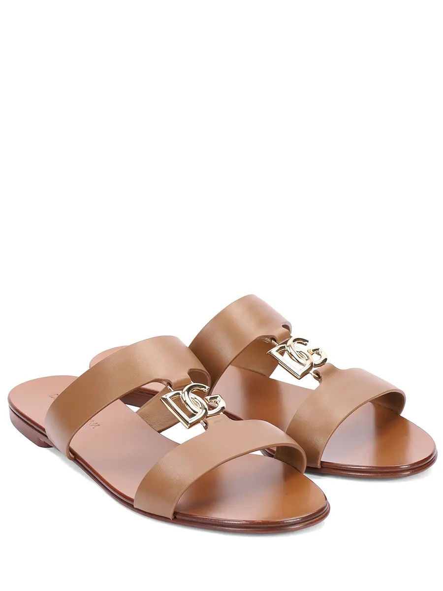 Шлепанцы кожаные