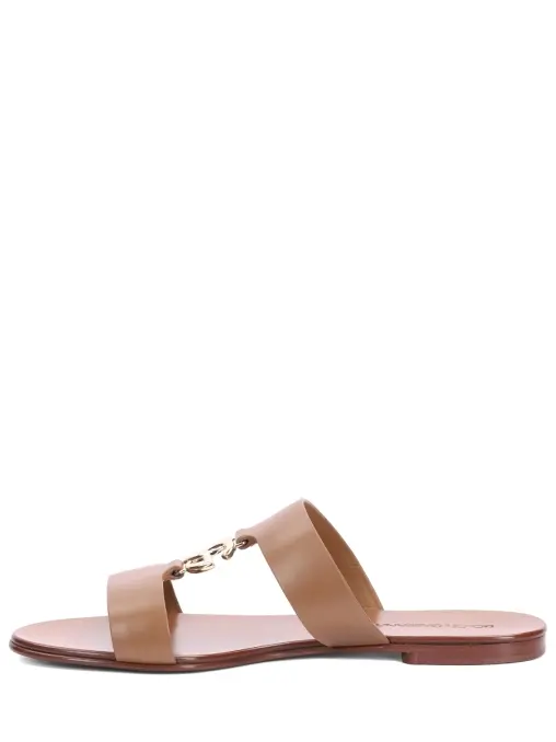 Шлепанцы кожаные DOLCE & GABBANA