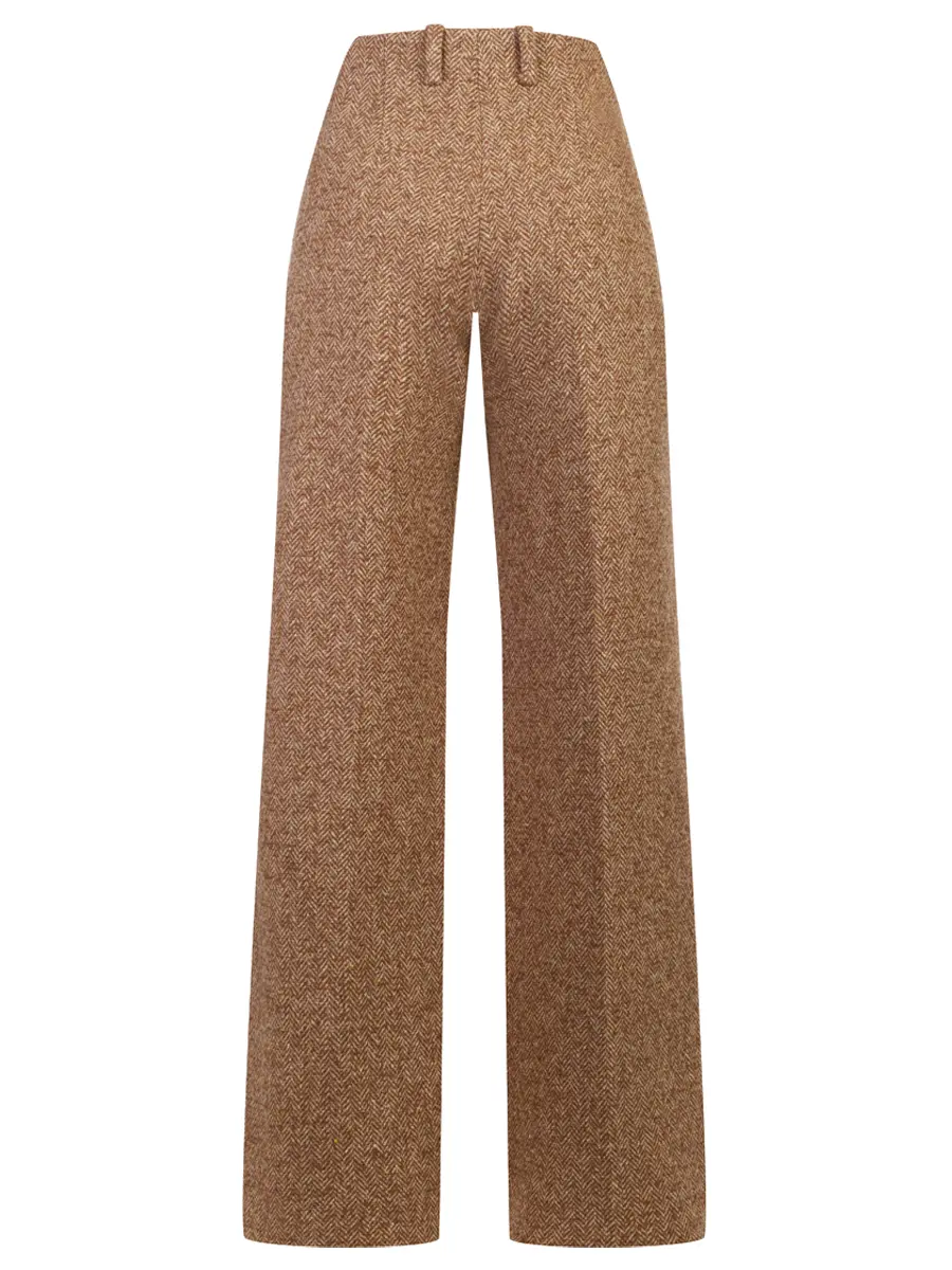 Брюки из шерсти и шелка