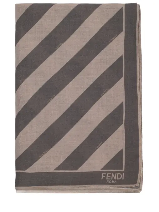 Платок из шерсти и шелка FENDI