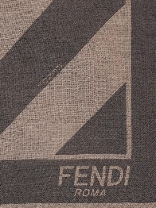 Платок из шерсти и шелка FENDI