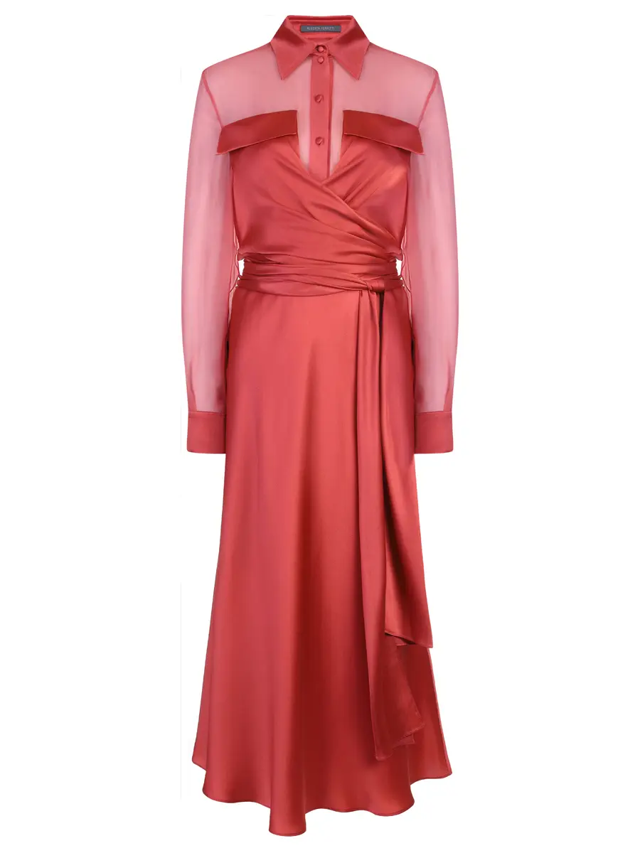 Платье шелковое