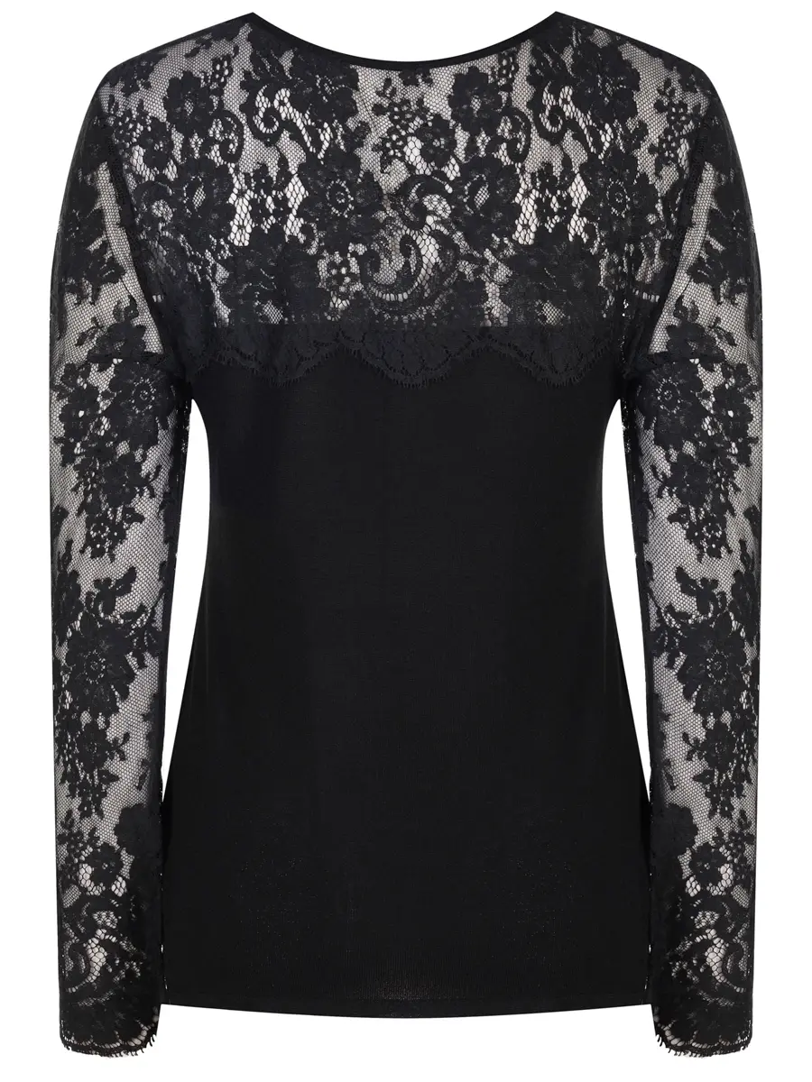 Джемпер с кружевом