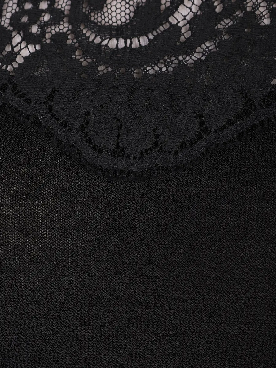 Джемпер с кружевом