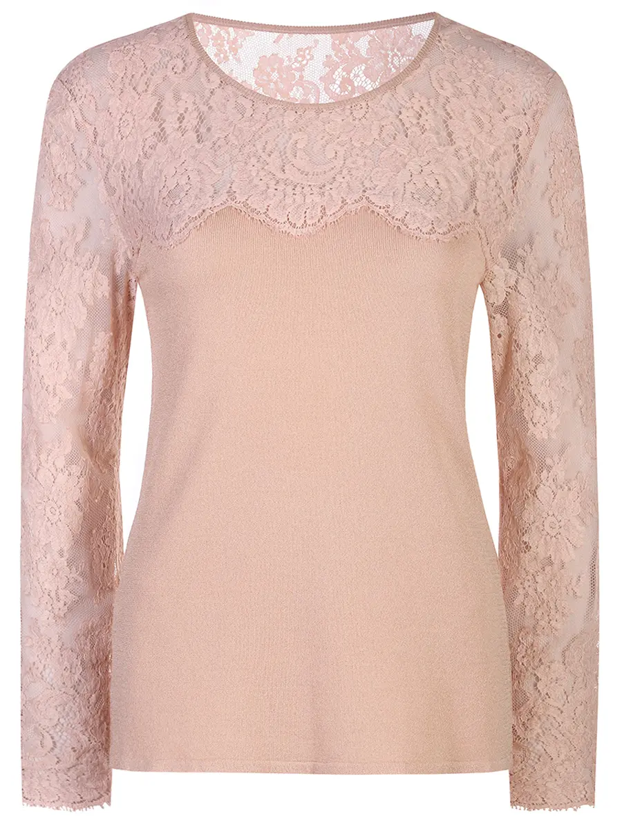 Джемпер с кружевом