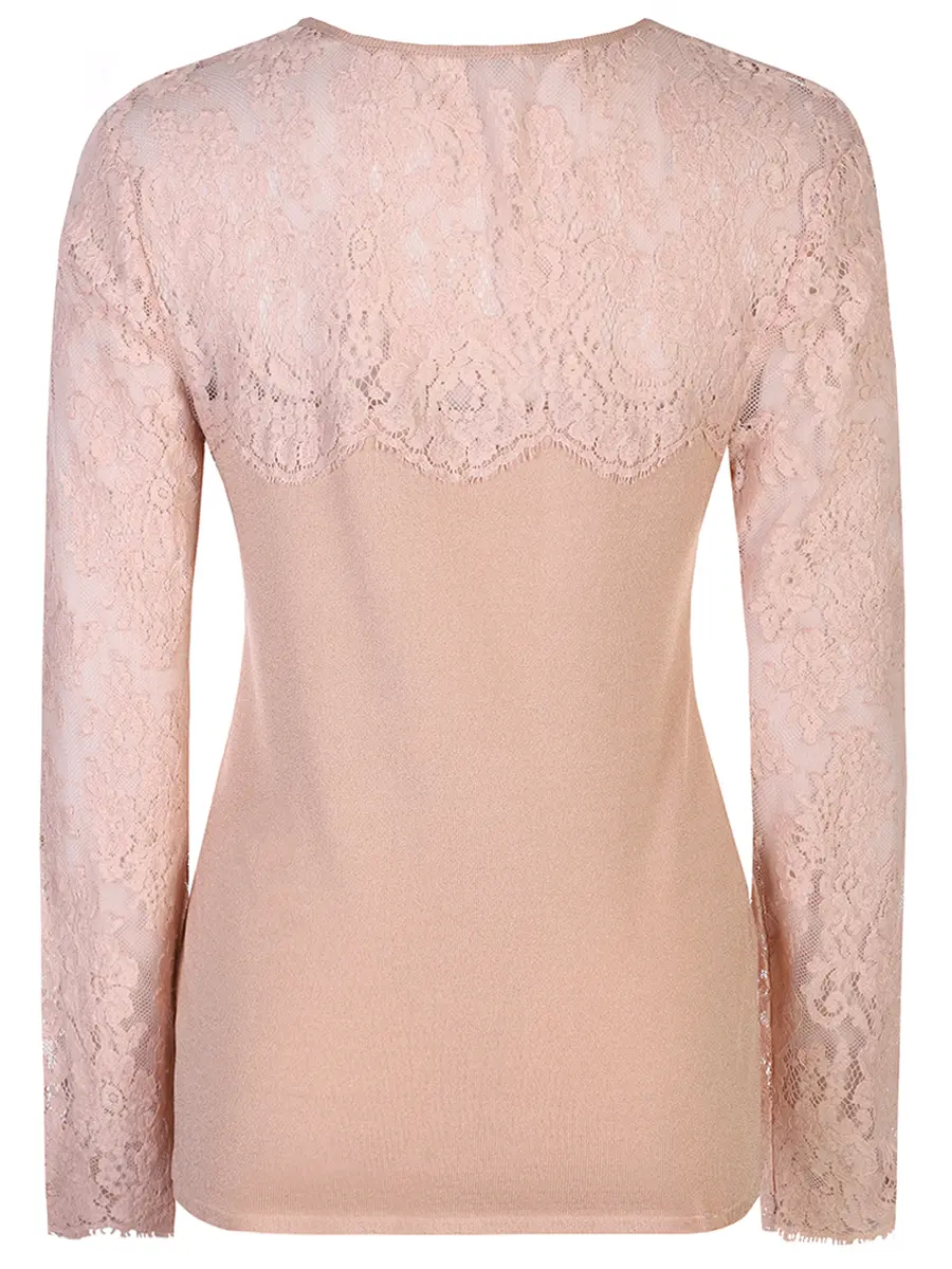 Джемпер с кружевом