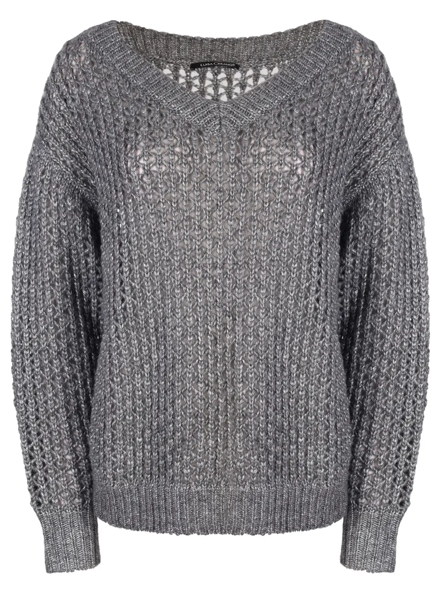 Пуловер с люрексом