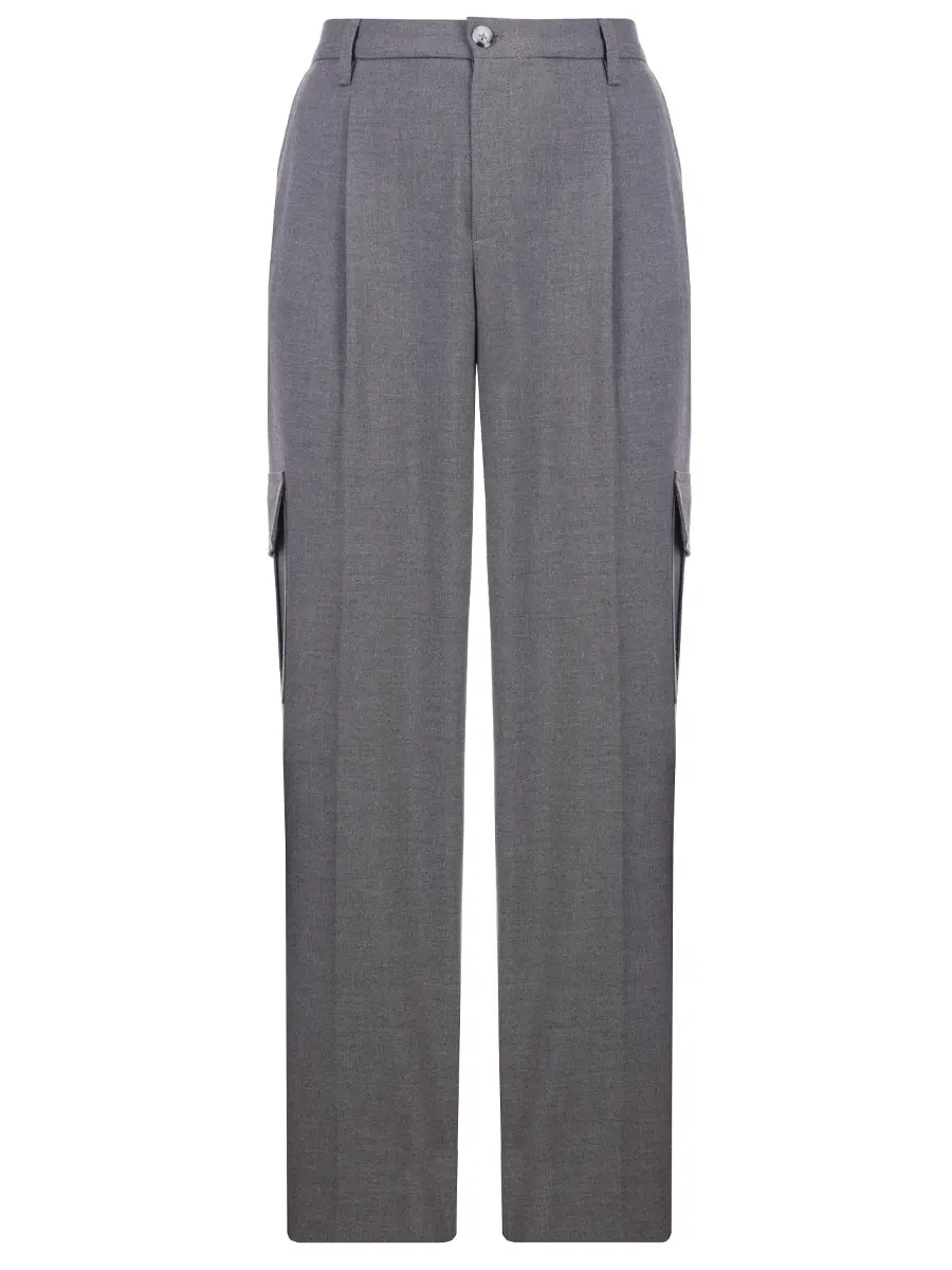 Брюки-карго однотонные