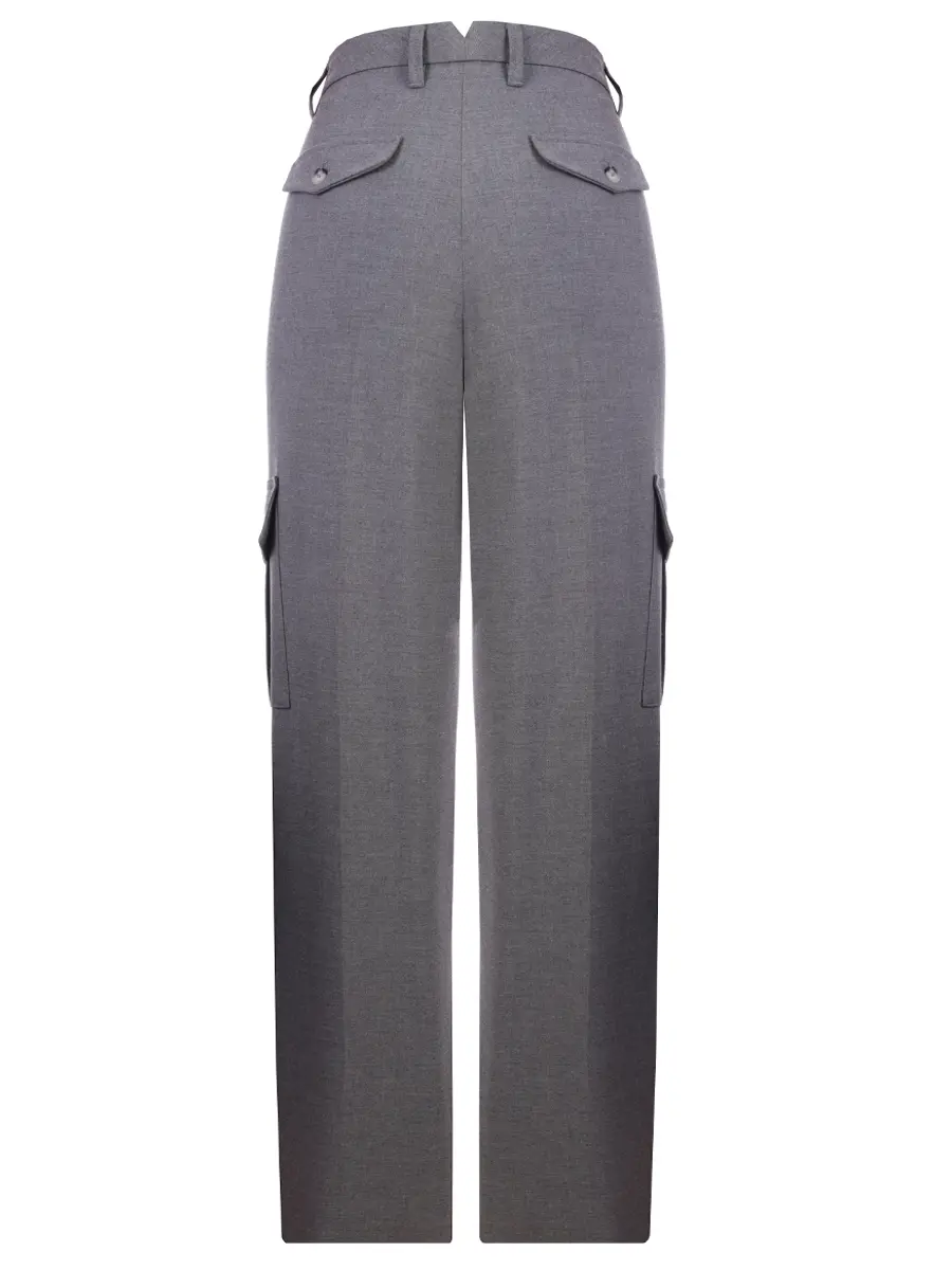 Брюки-карго однотонные