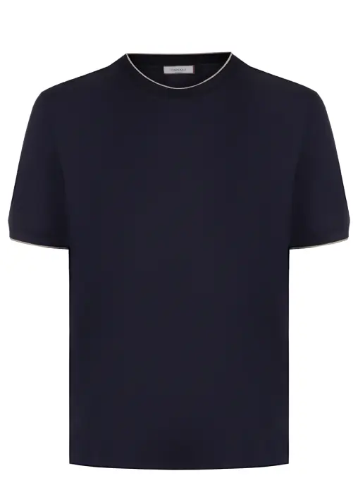 Футболка из хлопка и лиоцелла CANALI