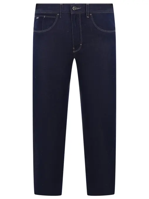 Джинсы Regular Fit из хлопка и льна BOSS
