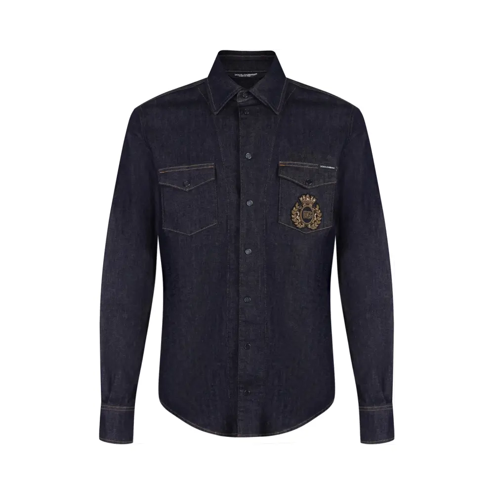 Рубашка Slim Fit джинсовая