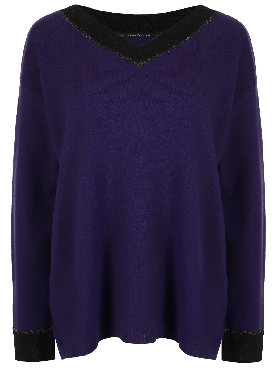 Пуловер из шерсти и шелка