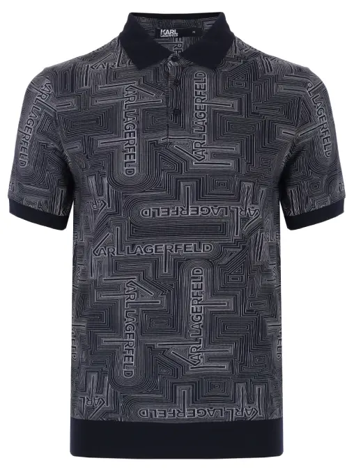 Поло хлопковое KARL LAGERFELD