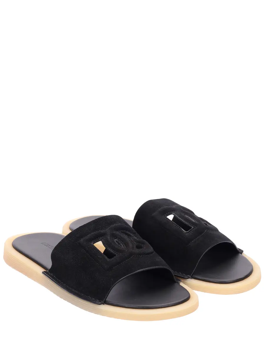 Шлепанцы замшевые