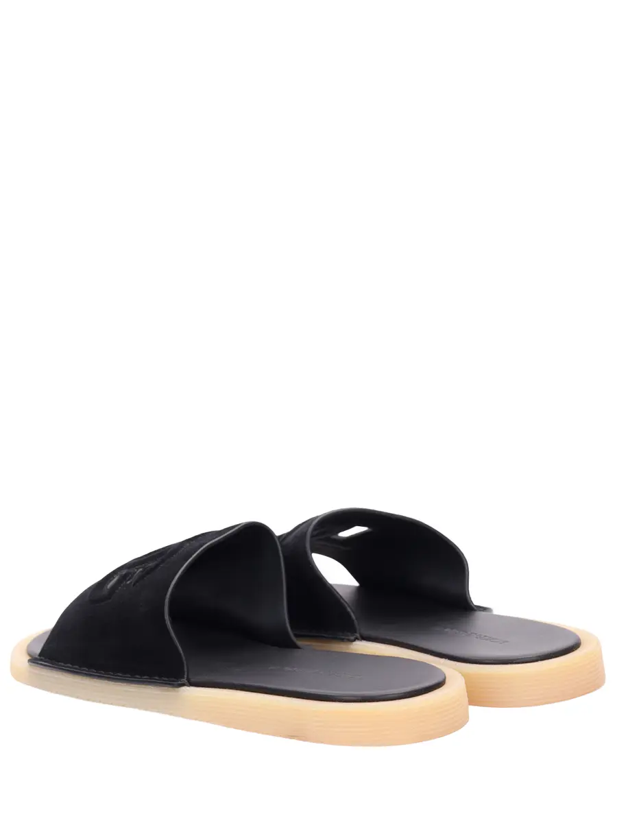 Шлепанцы замшевые