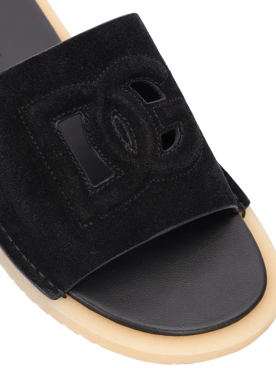 Шлепанцы замшевые